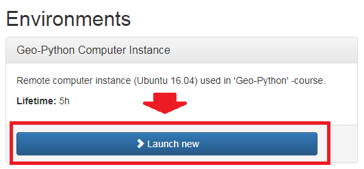 Launch a new computer instance